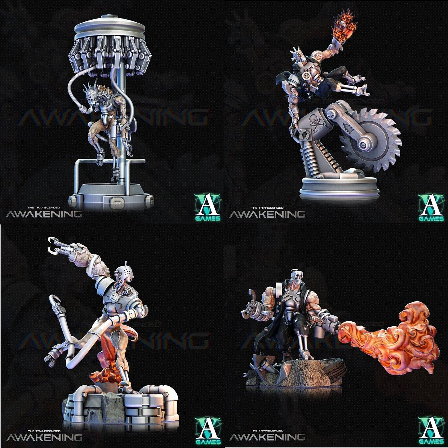 3D Printed Archvillain Games Trancended Lablumps - The Transcended 28 32mm D&D - 3D Printing Boss 