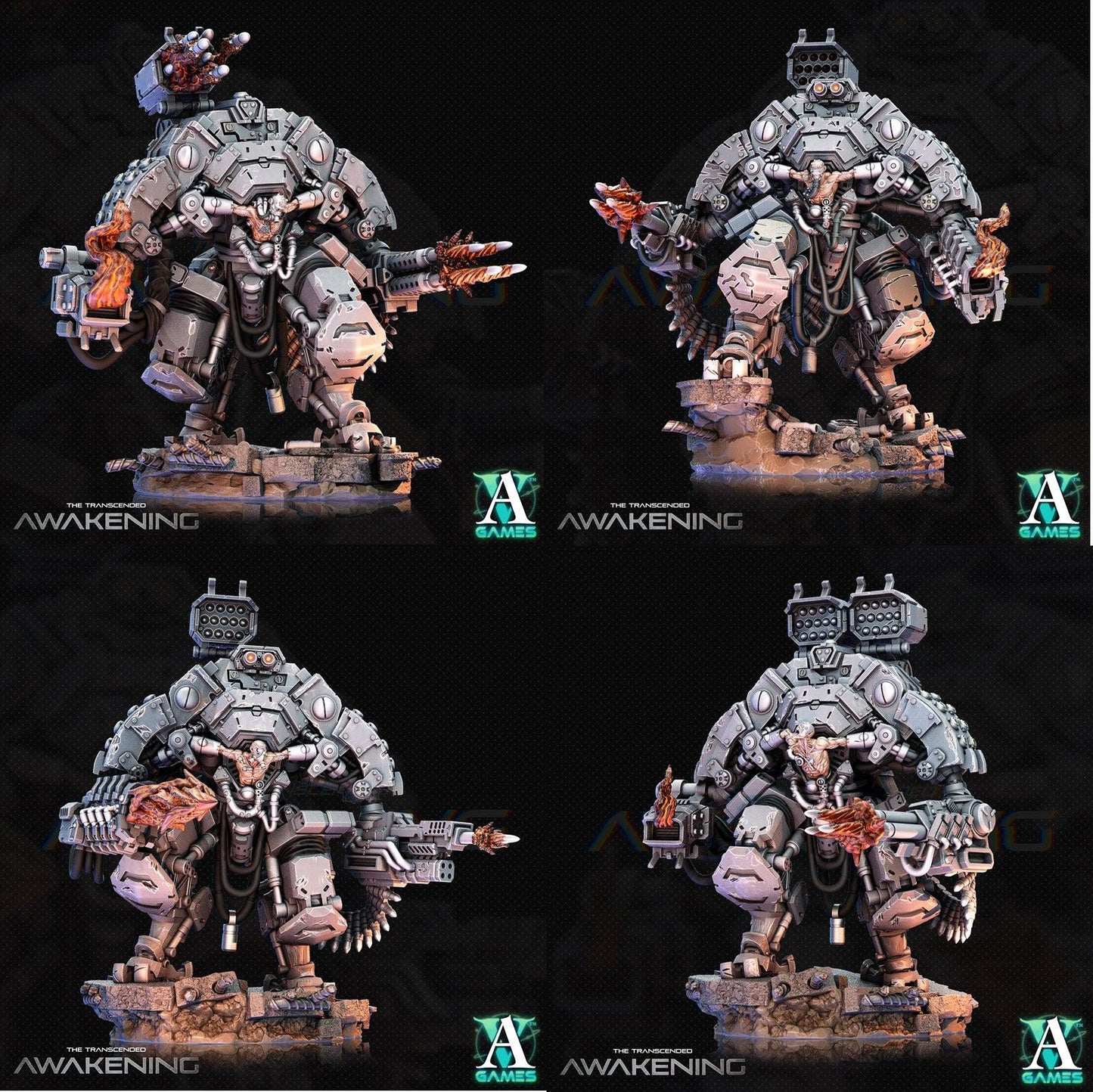 3D Printed Archvillain Games Trancended Vastators - The Transcended 28 32mm D&D - 3D Printing Boss 