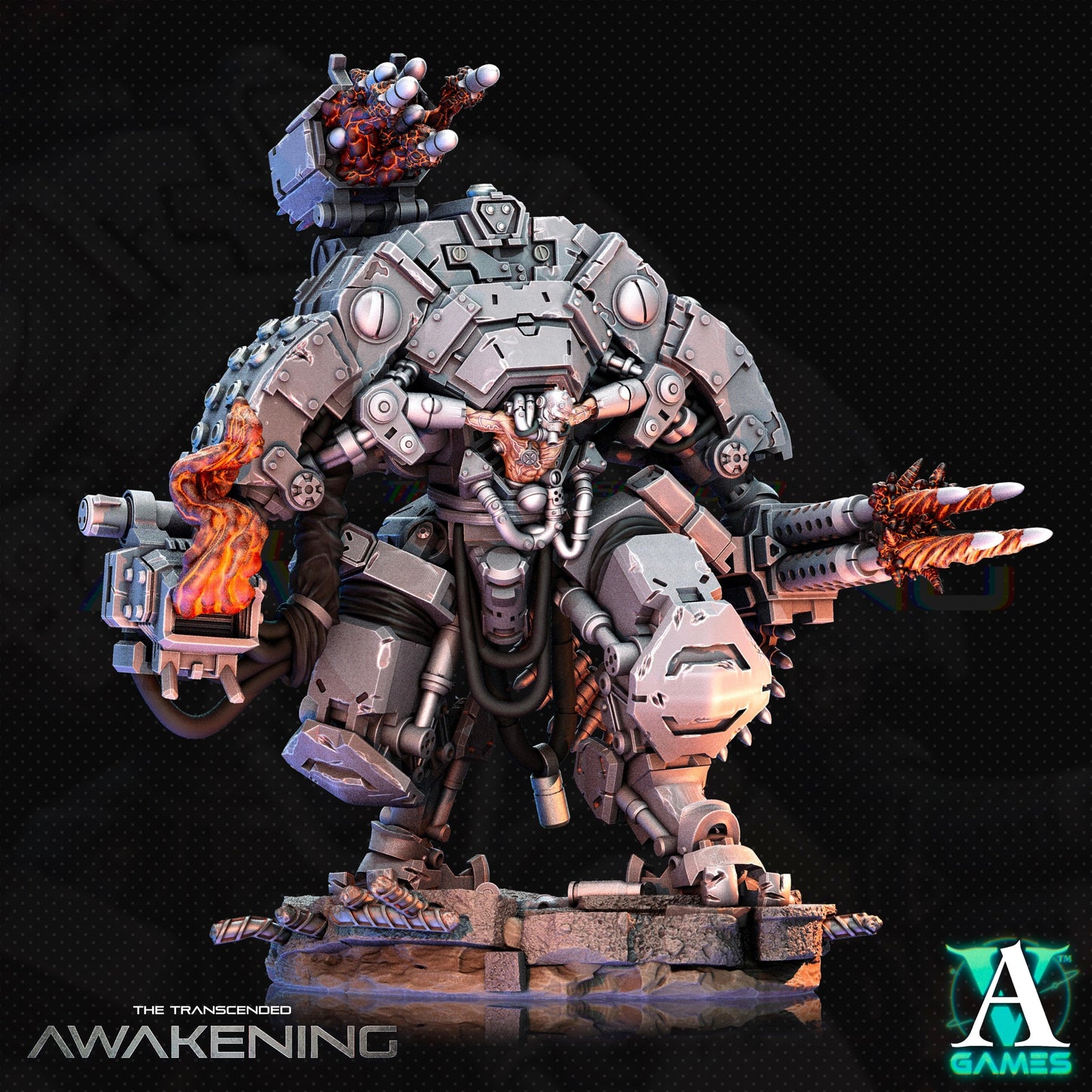 3D Printed Archvillain Games Trancended Vastators - The Transcended 28 32mm D&D - 3D Printing Boss 