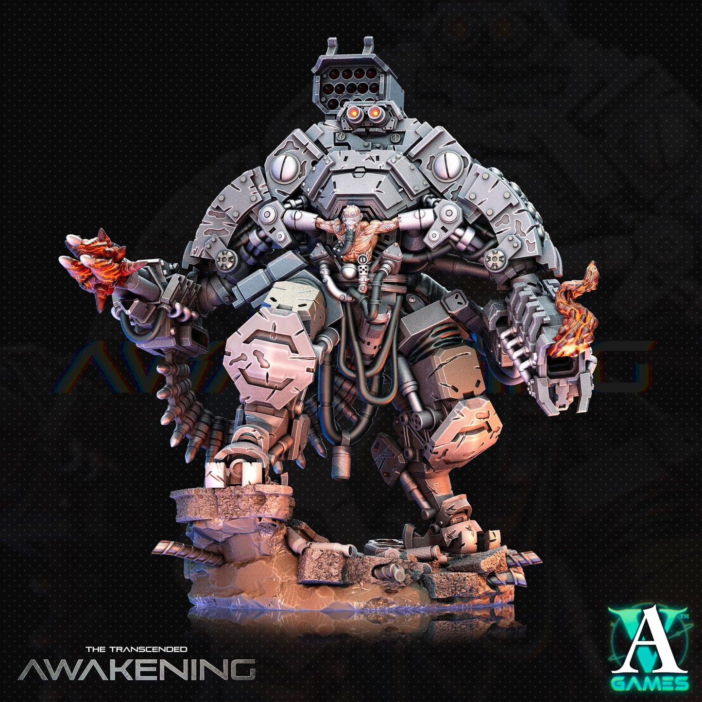 3D Printed Archvillain Games Trancended Vastators - The Transcended 28 32mm D&D - 3D Printing Boss 