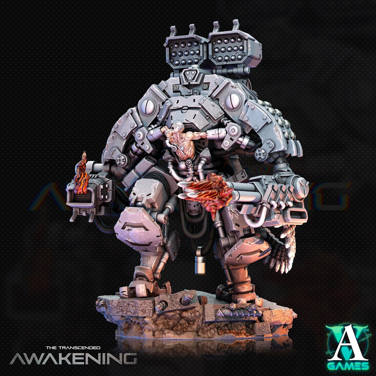 3D Printed Archvillain Games Trancended Vastators - The Transcended 28 32mm D&D - 3D Printing Boss 