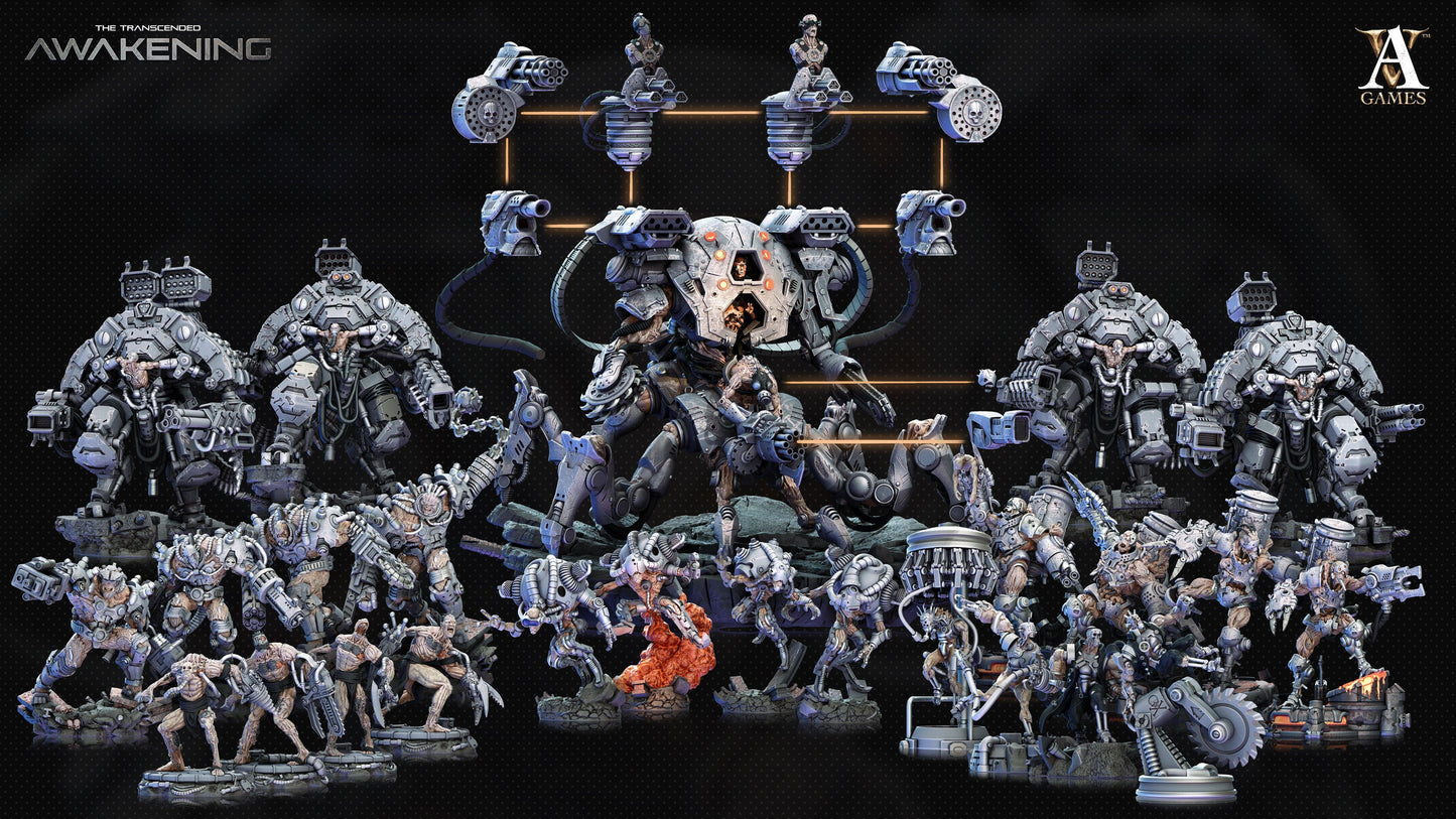 3D Printed Archvillain Games Trancended Vastators - The Transcended 28 32mm D&D - 3D Printing Boss 