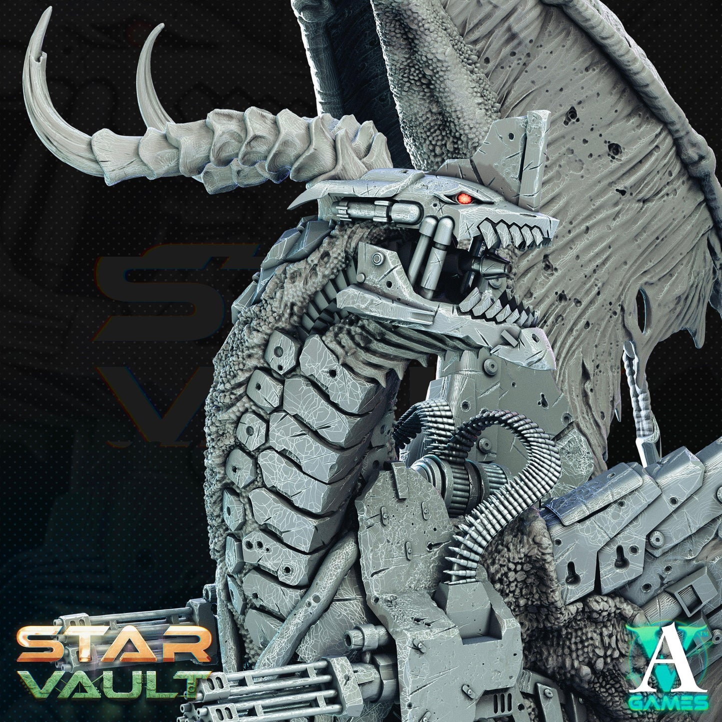 3D Printed Archvillain Games Xarga Galactic Tyrant The Star Vault 28 32mm D&D - 3D Printing Boss 