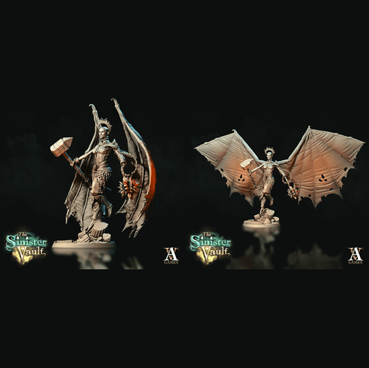 3D Printed Archvillain Games Zadkiel the Fallen The Sinister Vault 28 32mm D&D - 3D Printing Boss 