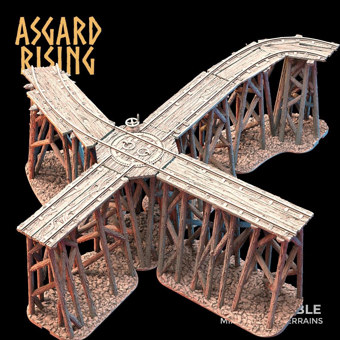 3D Printed Asgard Rising Advanced Dwarven Mines Underground Railroad 28mm - 32mm - 3D Printing Boss 