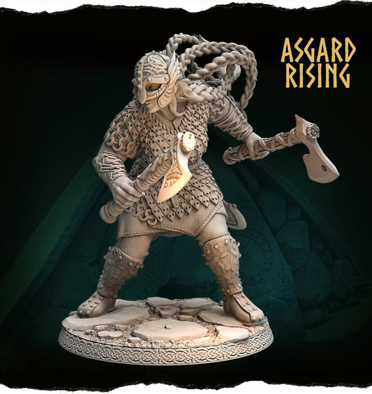 3D Printed Asgard Rising Aidda the Brave Alternative Chieftains 28 32 54 mm - 3D Printing Boss 