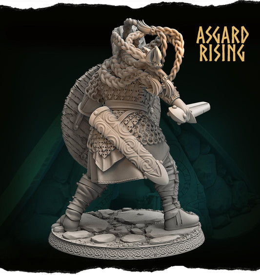 3D Printed Asgard Rising Aidda the Brave Chieftains 28 32 54 mm - 3D Printing Boss 