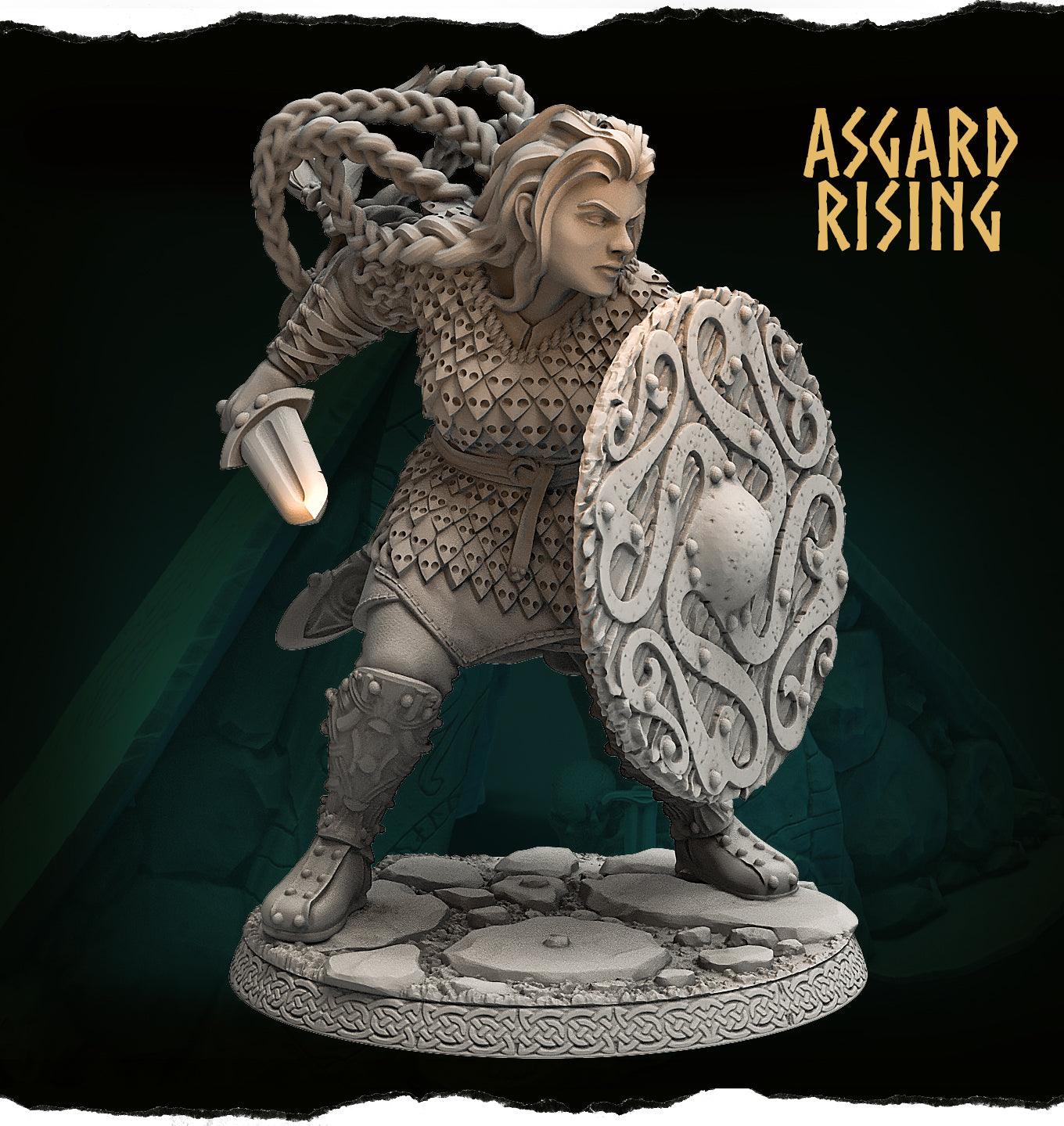 3D Printed Asgard Rising Aidda the Brave Chieftains 28 32 54 mm - 3D Printing Boss 