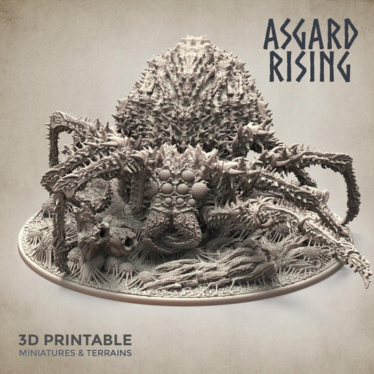3D Printed Asgard Rising Ancient Spider Queen Gargantuan Model 32mm D&D - 3D Printing Boss 