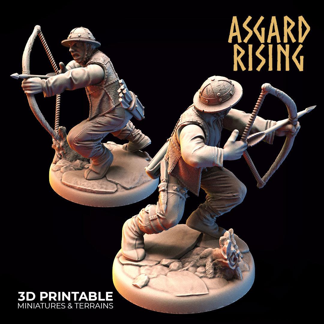 3D Printed Asgard Rising Bandit Deserters Bow Modular Warband 28mm - 32mm - 3D Printing Boss 