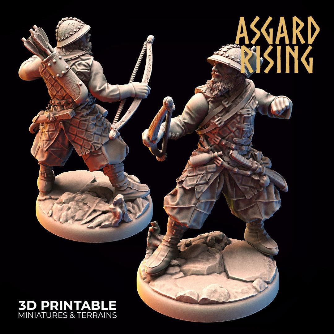 3D Printed Asgard Rising Bandit Deserters Bow Modular Warband 28mm - 32mm - 3D Printing Boss 