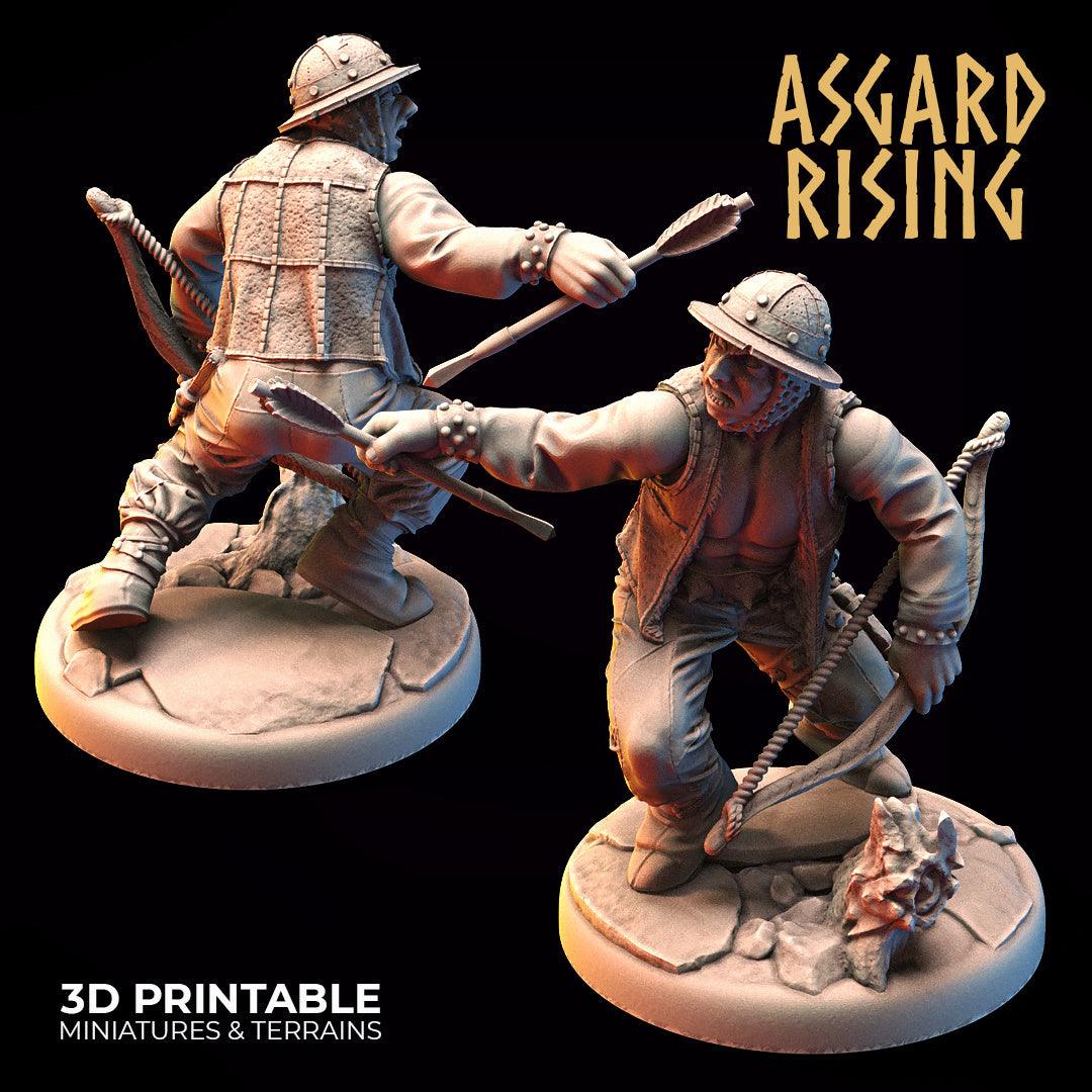 3D Printed Asgard Rising Bandit Deserters Bow Modular Warband 28mm - 32mm - 3D Printing Boss 