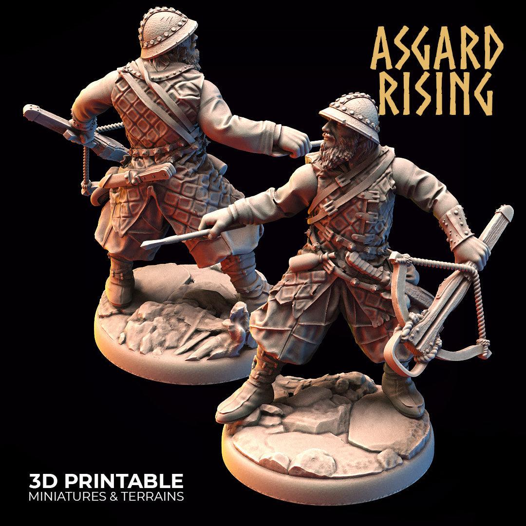 3D Printed Asgard Rising Bandit Deserters Crossbow Modular Warband 28mm - 32mm - 3D Printing Boss 