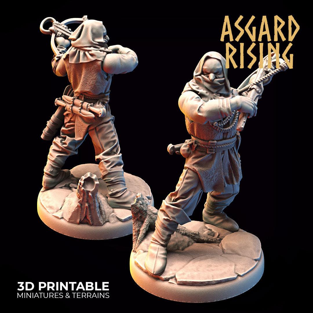3D Printed Asgard Rising Bandit Deserters Crossbow Modular Warband 28mm - 32mm - 3D Printing Boss 