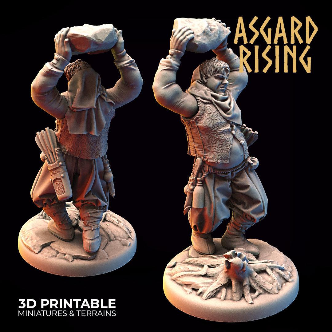 3D Printed Asgard Rising Bandit Deserters Slingers Modular Warband 28mm - 32mm - 3D Printing Boss 