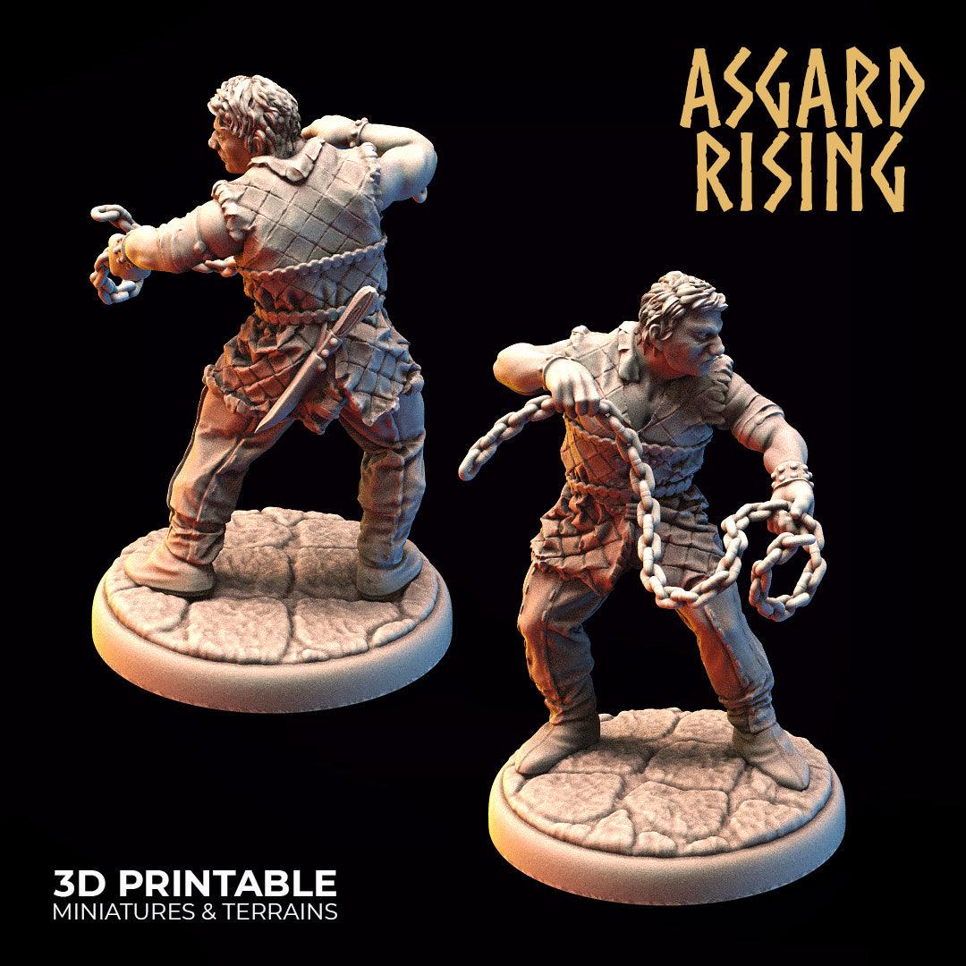 3D Printed Asgard Rising Bandit Outcast Modular Warband 28mm - 32mm Ragnarok D&D - 3D Printing Boss 