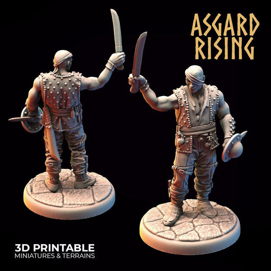 3D Printed Asgard Rising Bandit Outcast Modular Warband 28mm - 32mm Ragnarok D&D - 3D Printing Boss 