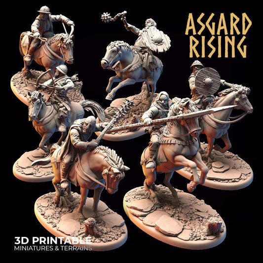 3D Printed Asgard Rising Bandit Riders Deserters Modular Warband 28mm - 32mm - 3D Printing Boss 
