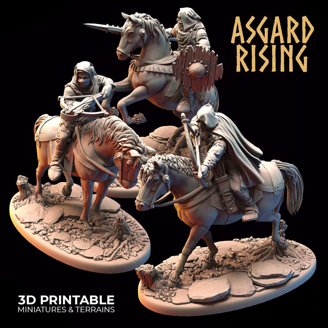 3D Printed Asgard Rising Bandit Riders Rogues Modular Warband 28mm - 32mm - 3D Printing Boss 