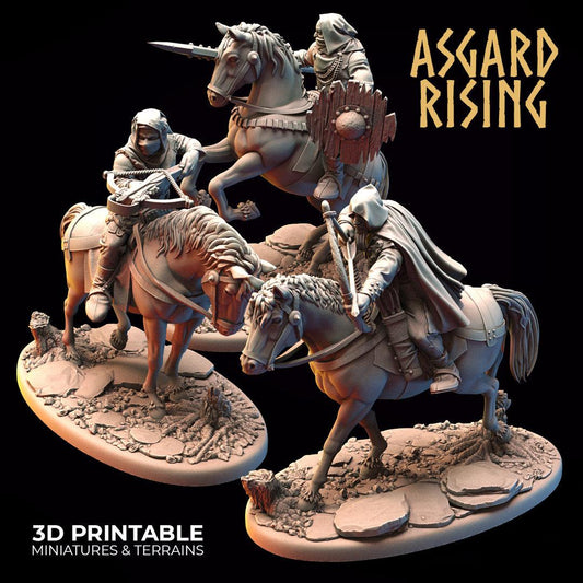 3D Printed Asgard Rising Bandit Riders Rogues Modular Warband 28mm - 32mm - 3D Printing Boss 