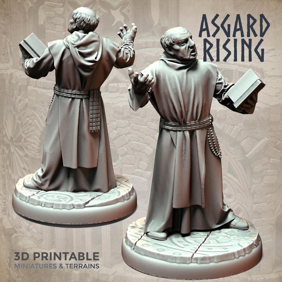 3D Printed Asgard Rising Brother Monks Set 28mm - 32mm Ragnarok D&D - 3D Printing Boss 