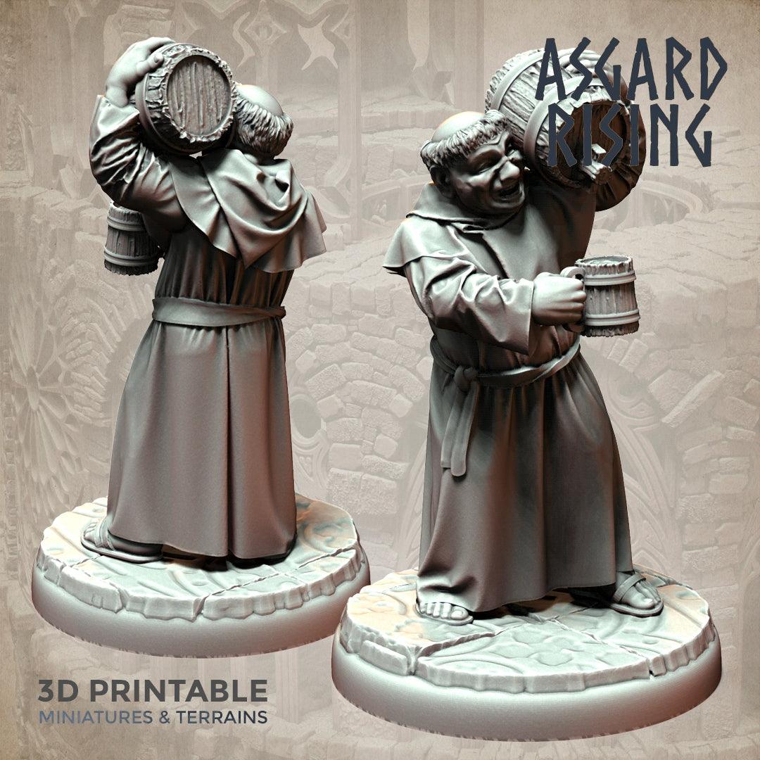 3D Printed Asgard Rising Brother Monks Set 28mm - 32mm Ragnarok D&D - 3D Printing Boss 