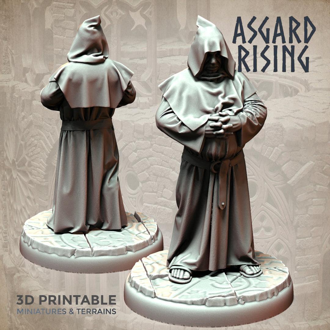 3D Printed Asgard Rising Brother Monks Set 28mm - 32mm Ragnarok D&D - 3D Printing Boss 