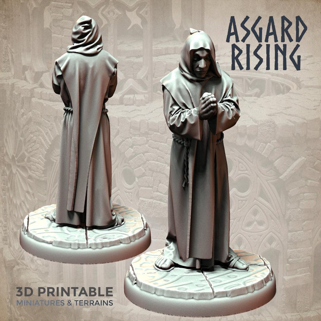 3D Printed Asgard Rising Brother Monks Set 28mm - 32mm Ragnarok D&D - 3D Printing Boss 
