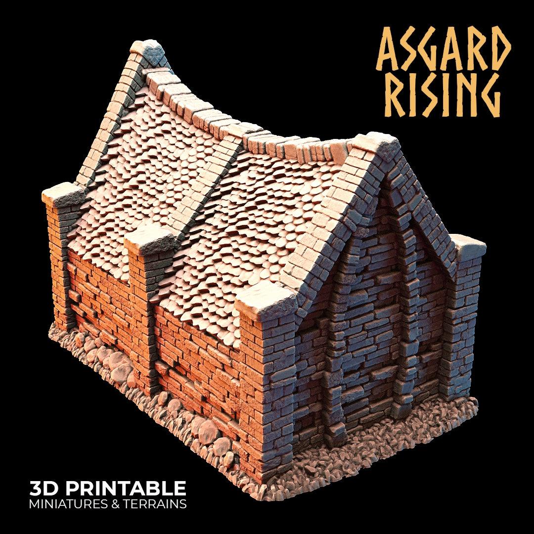 3D Printed Asgard Rising Cemetery Mausoleum 28mm-32mm Ragnarok D&D - 3D Printing Boss 