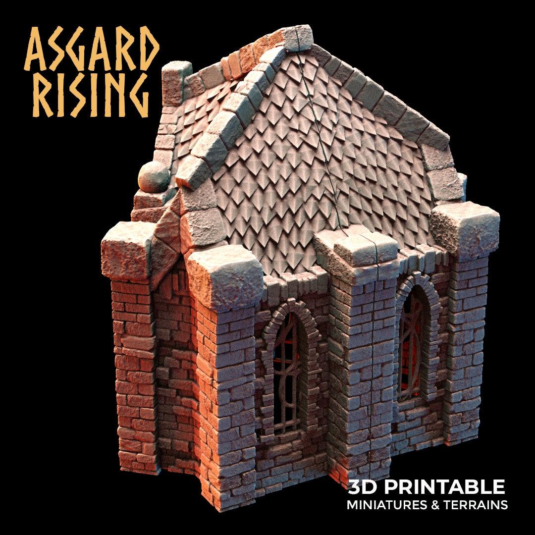 3D Printed Asgard Rising Cemetery Mausoleum Set 28mm-32mm Ragnarok D&D - 3D Printing Boss 