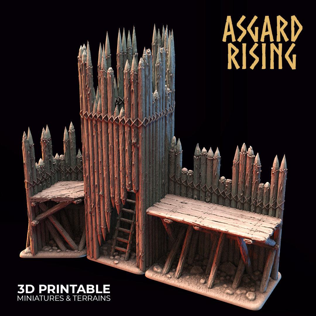 3D Printed Asgard Rising Defense Tower 28mm - 32mm Ragnarok D&D - 3D Printing Boss 