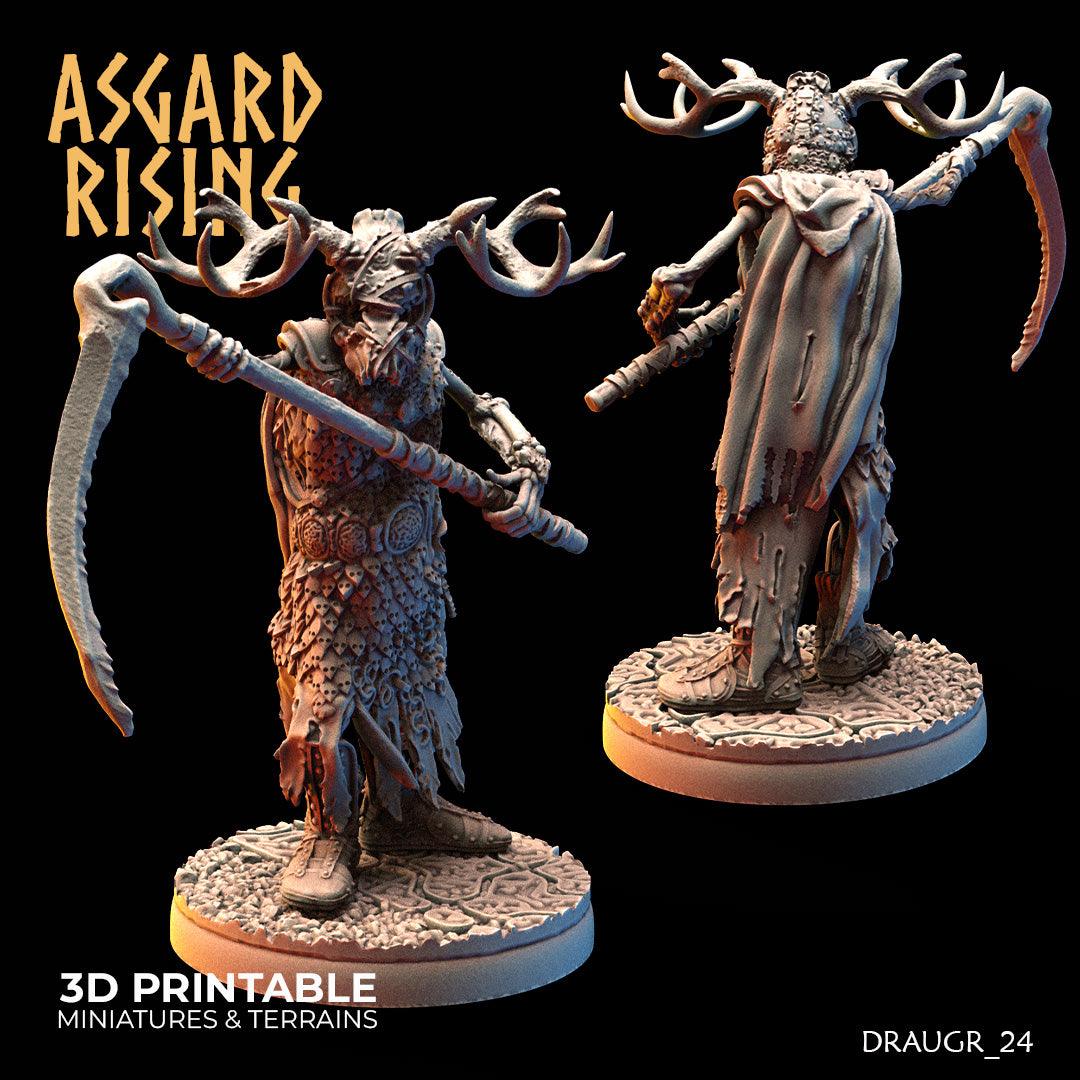 3D Printed Asgard Rising Draugr Barrow Guards Modular Set C 28 32 mm Wargaming DnD - 3D Printing Boss 