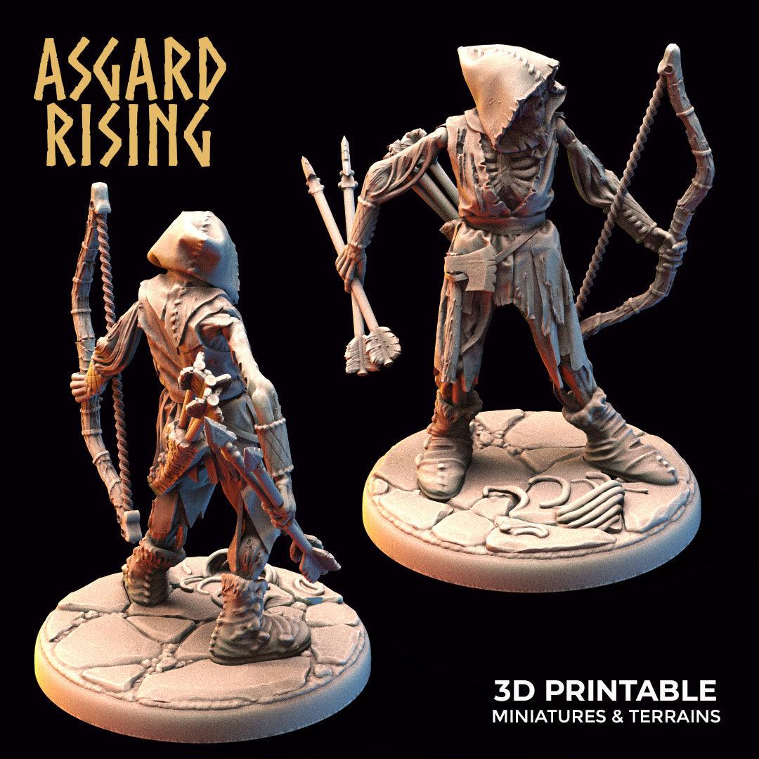 3D Printed Asgard Rising Draugr - Undead Skeleton Archers Set 28mm - 32mm - 3D Printing Boss 