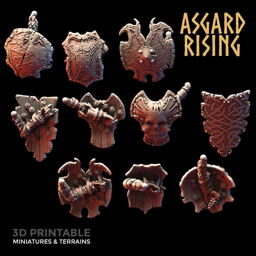 3D Printed Asgard Rising Draugr - Undead Skeleton Barrow Guards Set 28mm - 32mm - 3D Printing Boss 