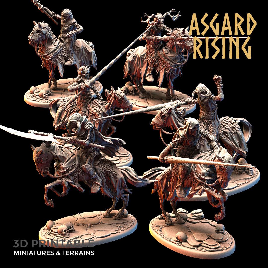 3D Printed Asgard Rising Draugr - Undead Skeleton Fallen Knights Set 28mm - 32mm - 3D Printing Boss 