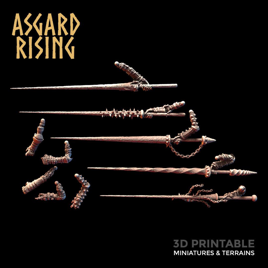 3D Printed Asgard Rising Draugr - Undead Skeleton Fallen Knights Set 28mm - 32mm - 3D Printing Boss 