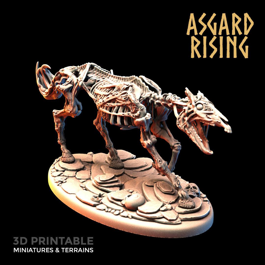 3D Printed Asgard Rising Draugr - Undead Skeleton Horses Set 28mm - 32mm - 3D Printing Boss 