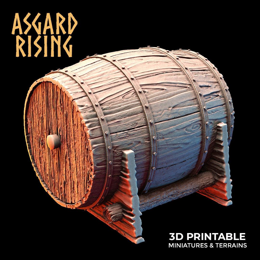 3D Printed Asgard Rising Dwarf Barrels Distillery and Brewery 28mm - 32mm - 3D Printing Boss 