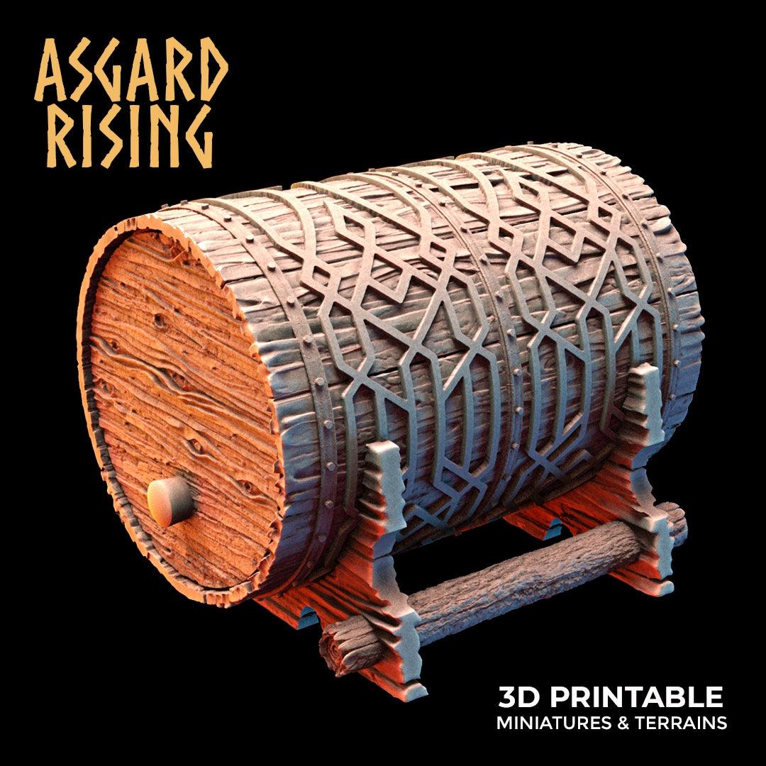 3D Printed Asgard Rising Dwarf Barrels Distillery and Brewery 28mm - 32mm - 3D Printing Boss 