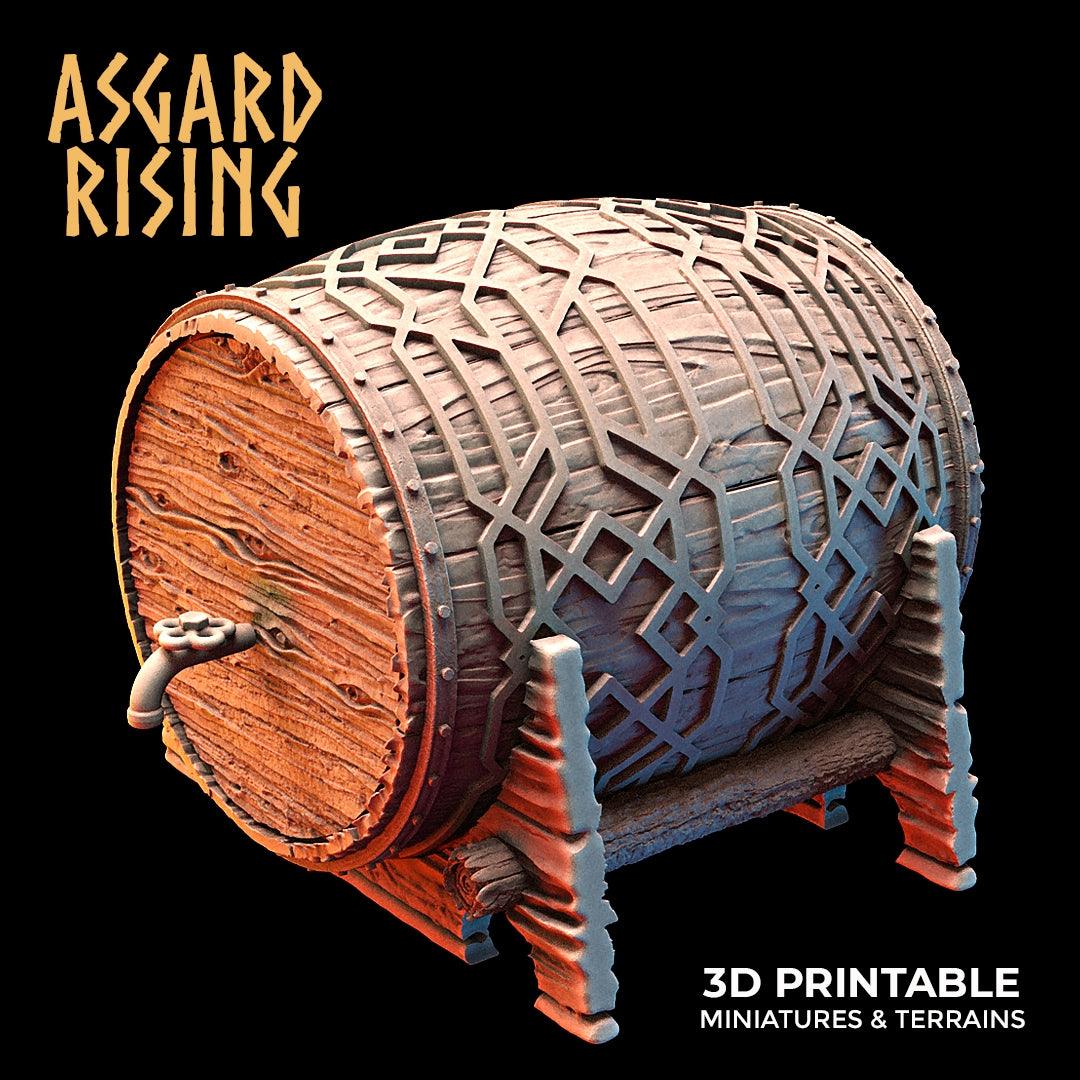 3D Printed Asgard Rising Dwarf Barrels Distillery and Brewery 28mm - 32mm - 3D Printing Boss 