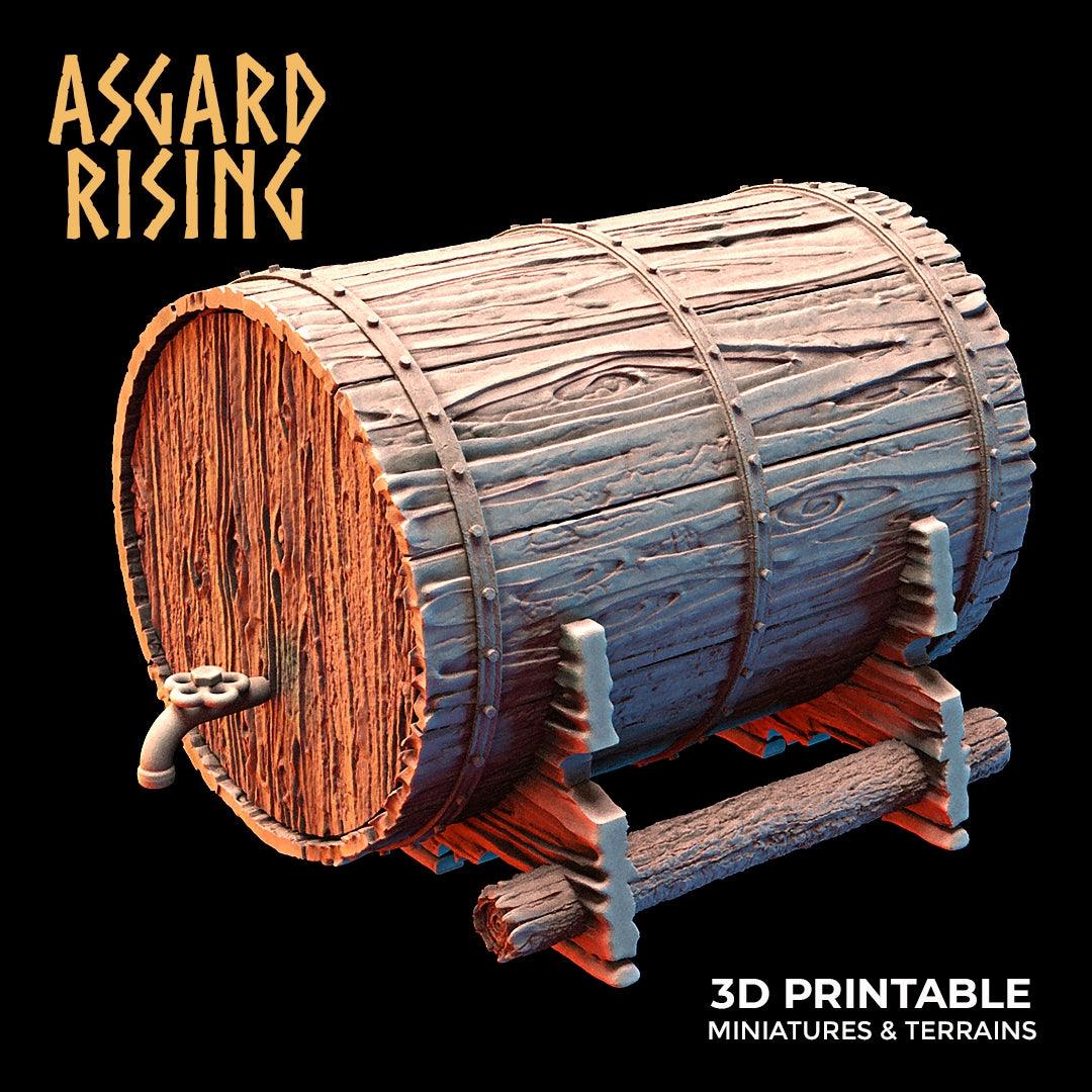 3D Printed Asgard Rising Dwarf Barrels Distillery and Brewery 28mm - 32mm - 3D Printing Boss 