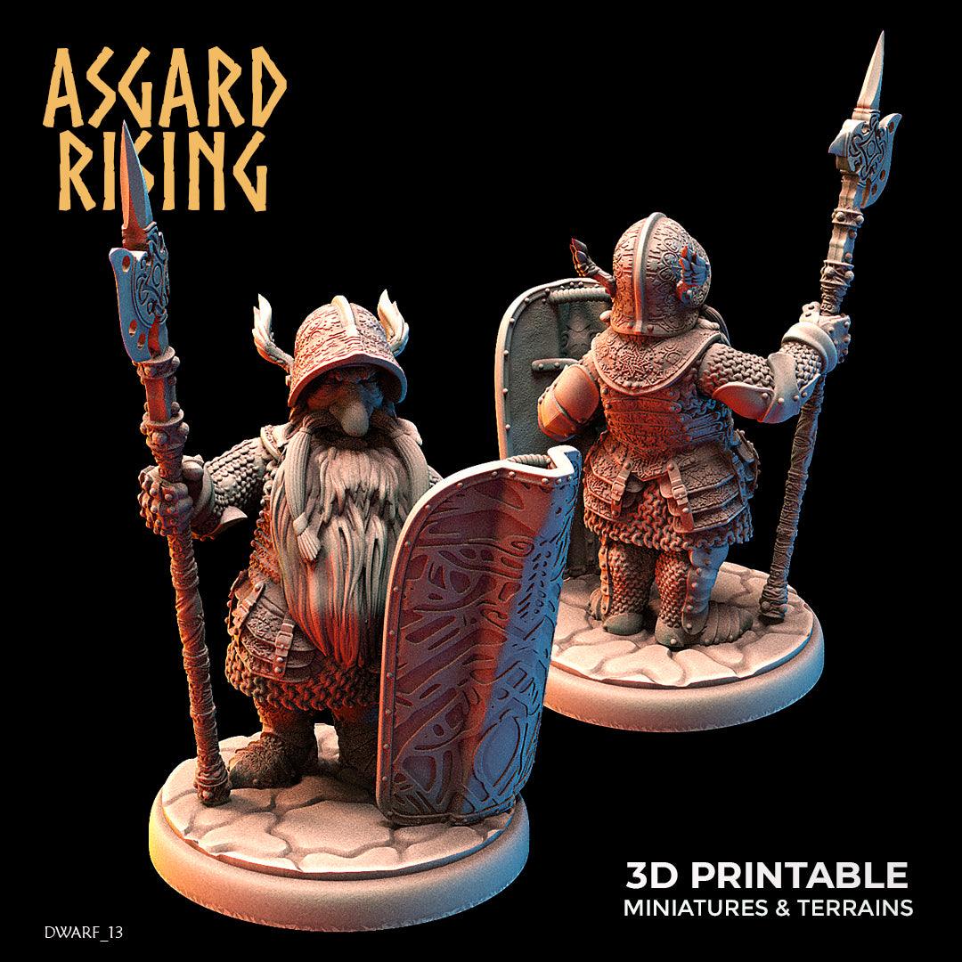 3D Printed Asgard Rising Dwarf Full Plate Shield and Banner Set 28mm - 32mm - 3D Printing Boss 