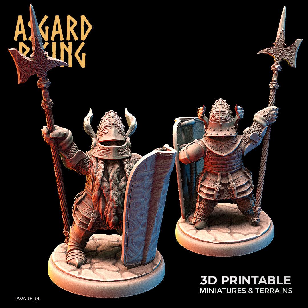 3D Printed Asgard Rising Dwarf Full Plate Shield and Banner Set 28mm - 32mm - 3D Printing Boss 