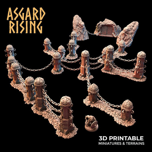 3D Printed Asgard Rising Dwarf Mountain Pass Fortress Entrance 28mm - 32mm - 3D Printing Boss 