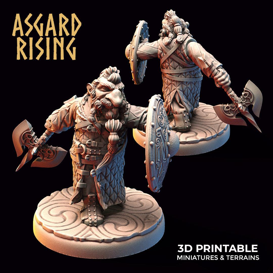 3D Printed Asgard Rising Dwarf Warrior Gambeson Modular Warband Set 28mm - 32mm - 3D Printing Boss 