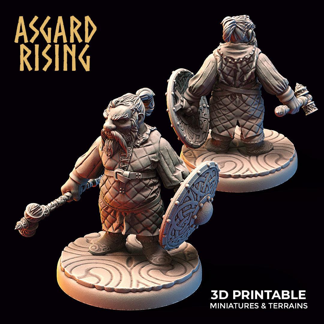 3D Printed Asgard Rising Dwarf Warrior Gambeson Modular Warband Set 28mm - 32mm - 3D Printing Boss 
