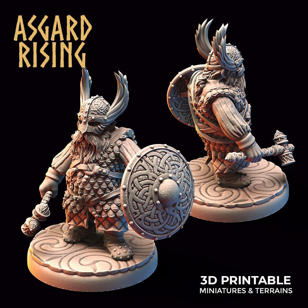 3D Printed Asgard Rising Dwarf Warrior Scale Armor Modular Warband Set 28mm - 32mm - 3D Printing Boss 