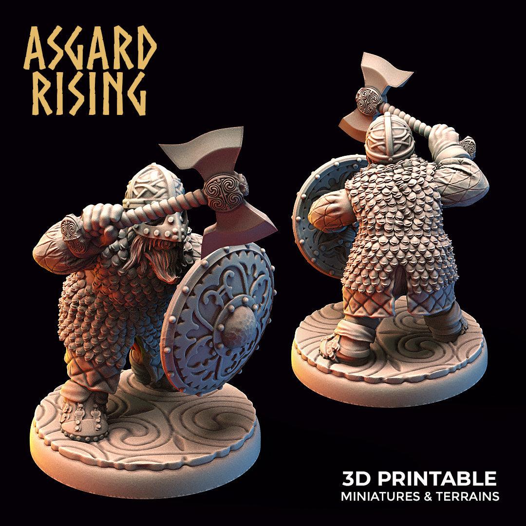 3D Printed Asgard Rising Dwarf Warrior Scale Armor Modular Warband Set 28mm - 32mm - 3D Printing Boss 