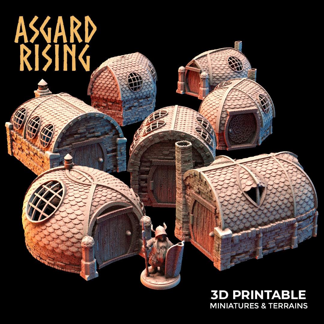 3D Printed Asgard Rising Dwarven Kingdom Houses Industrial Architecture 28mm - 32mm - 3D Printing Boss 