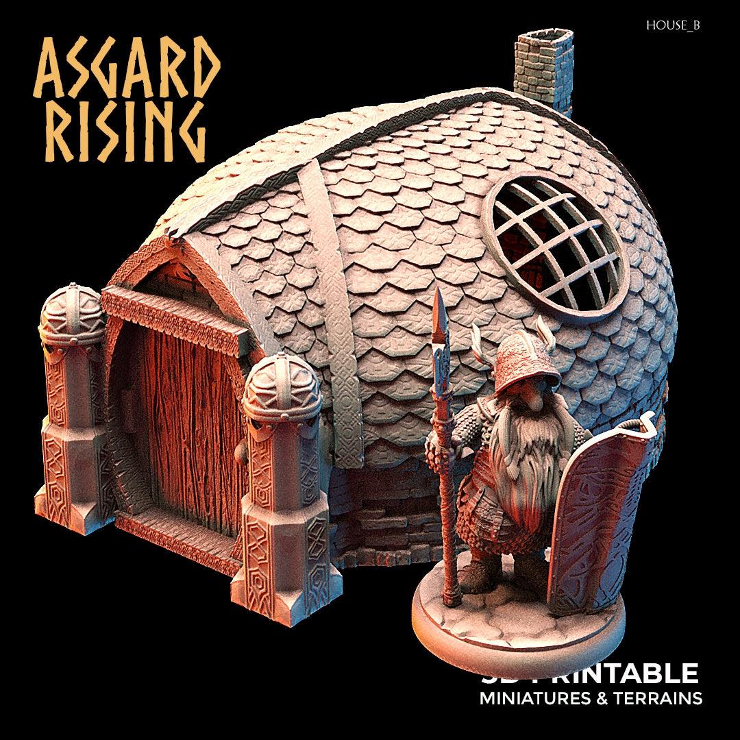 3D Printed Asgard Rising Dwarven Kingdom Houses Industrial Architecture 28mm - 32mm - 3D Printing Boss 